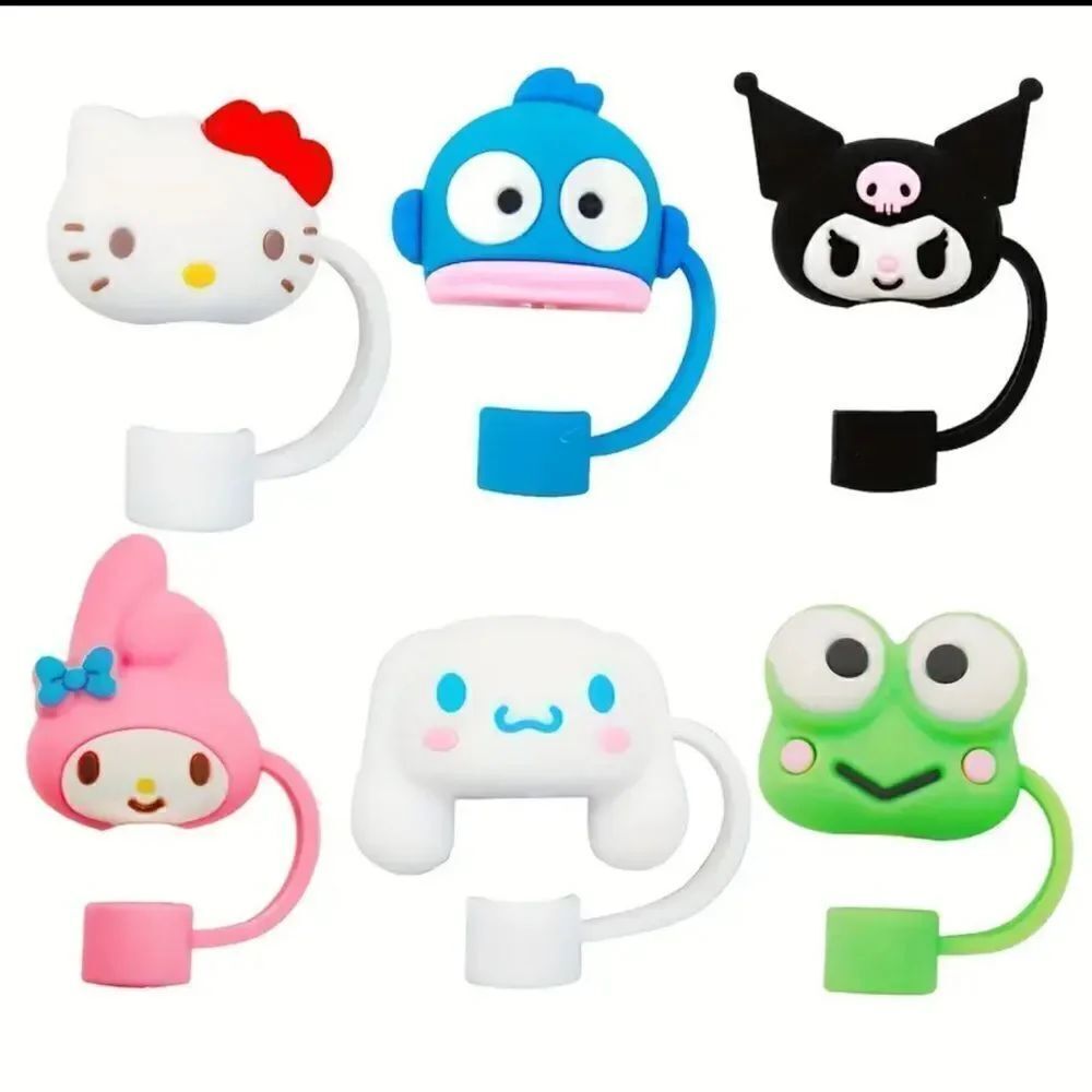 Hello Kitty & Friends Straw Covers Set of 6